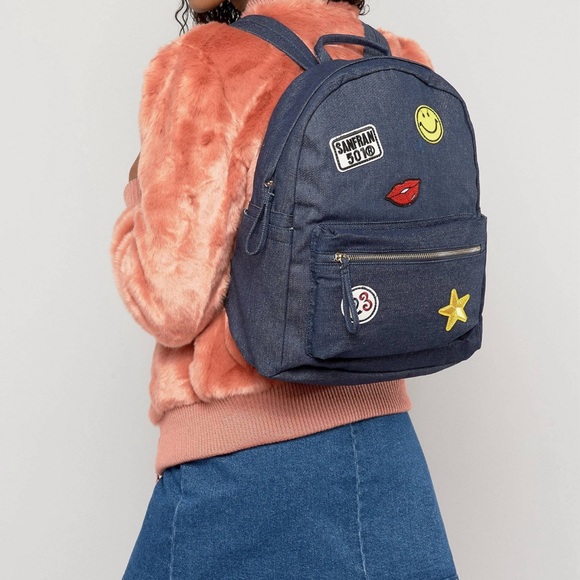 Yoki Denim backpack with patches from ASOS - Picture 2 of 7